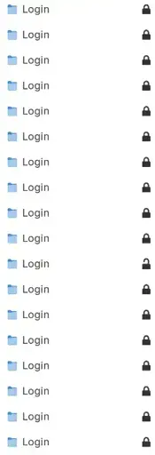 A *LOT* of GNOME keyrings named "📁 Login"