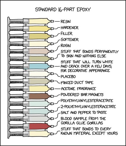 Some surfaces may seem difficult to glue. But if you research the materials, find tables of what adhesives work on them, and prepare your surfaces carefully, you can fail to glue them in a fun NEW way that fills your house with dangerous vapors.